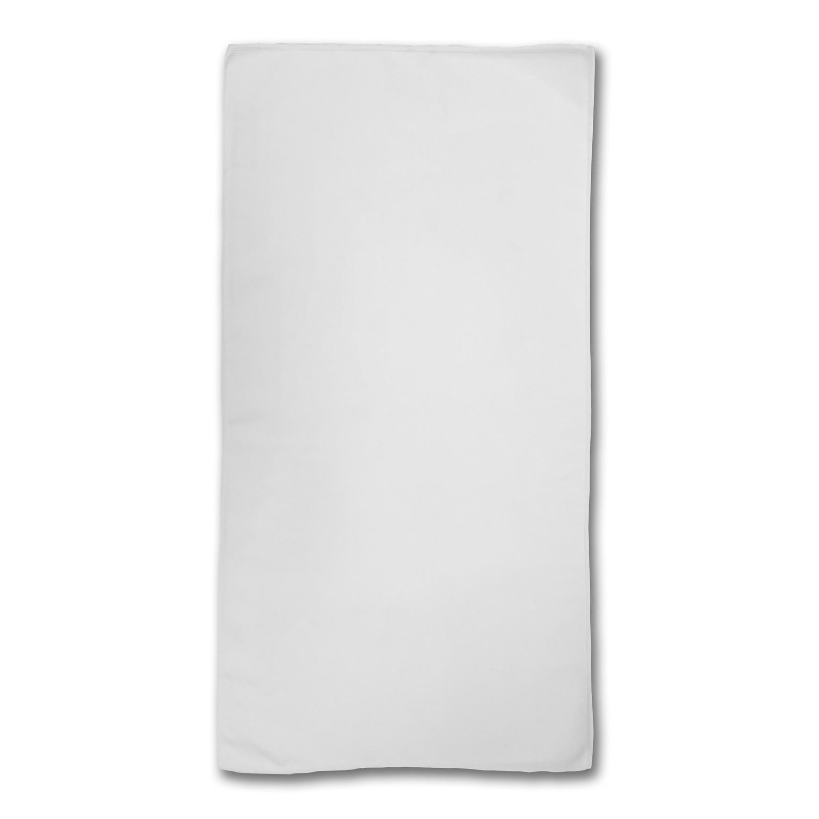 The Pro Towels Microsuede Beach Towel is shown flat against a white background, highlighting its soft, smooth texture.