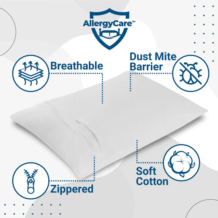 AllergyCare™ Cotton Allergen Barrier Pillow Protector by Bargoose