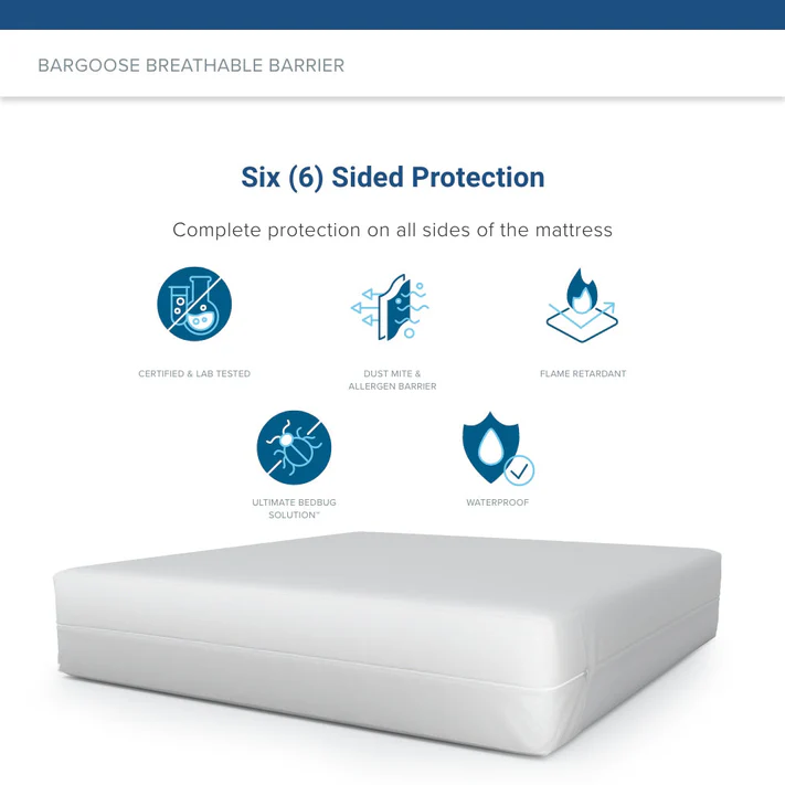 6 Gauge BedBug Solution™  Zippered Mattress Encasement - 12&quot; Deep