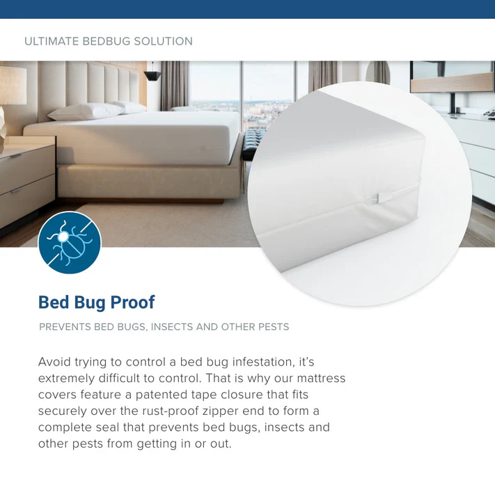 6 Gauge BedBug Solution™  Zippered Mattress Encasement - 12&quot; Deep