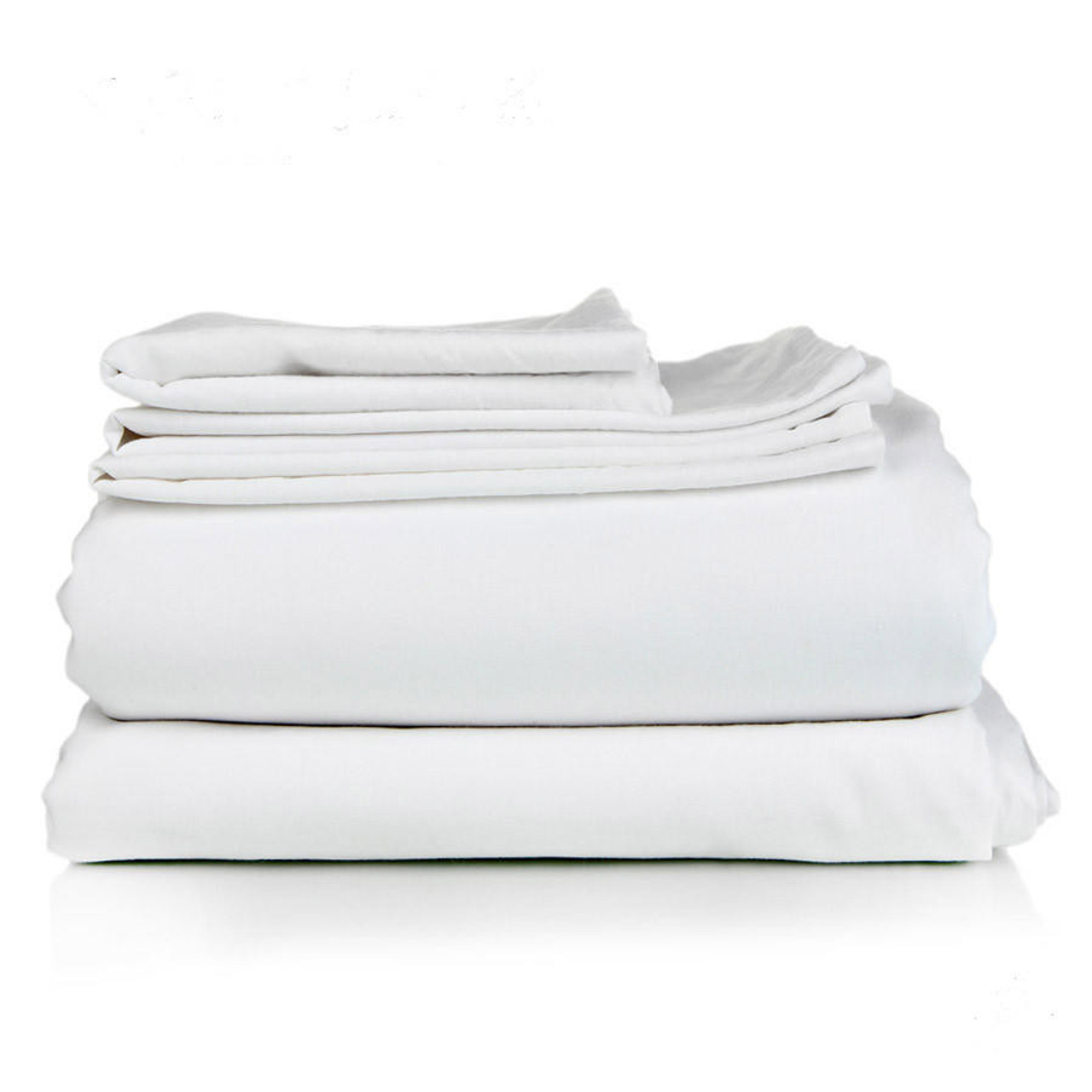 A neatly folded stack of Ganesh Mills Pillow Case Envelop Style with 3 Hem - Oxford T300 rests on a white background.
