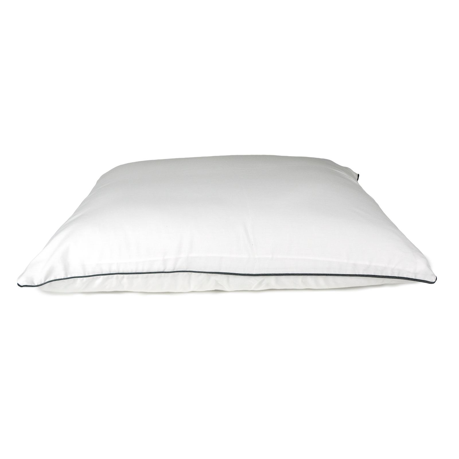 The Martex Basics Pillow Protectors by WestPoint Home are white, rectangular pillow covers with black trim, crafted with EcoPure fiberfill for sustainable comfort, displayed against a plain white background.