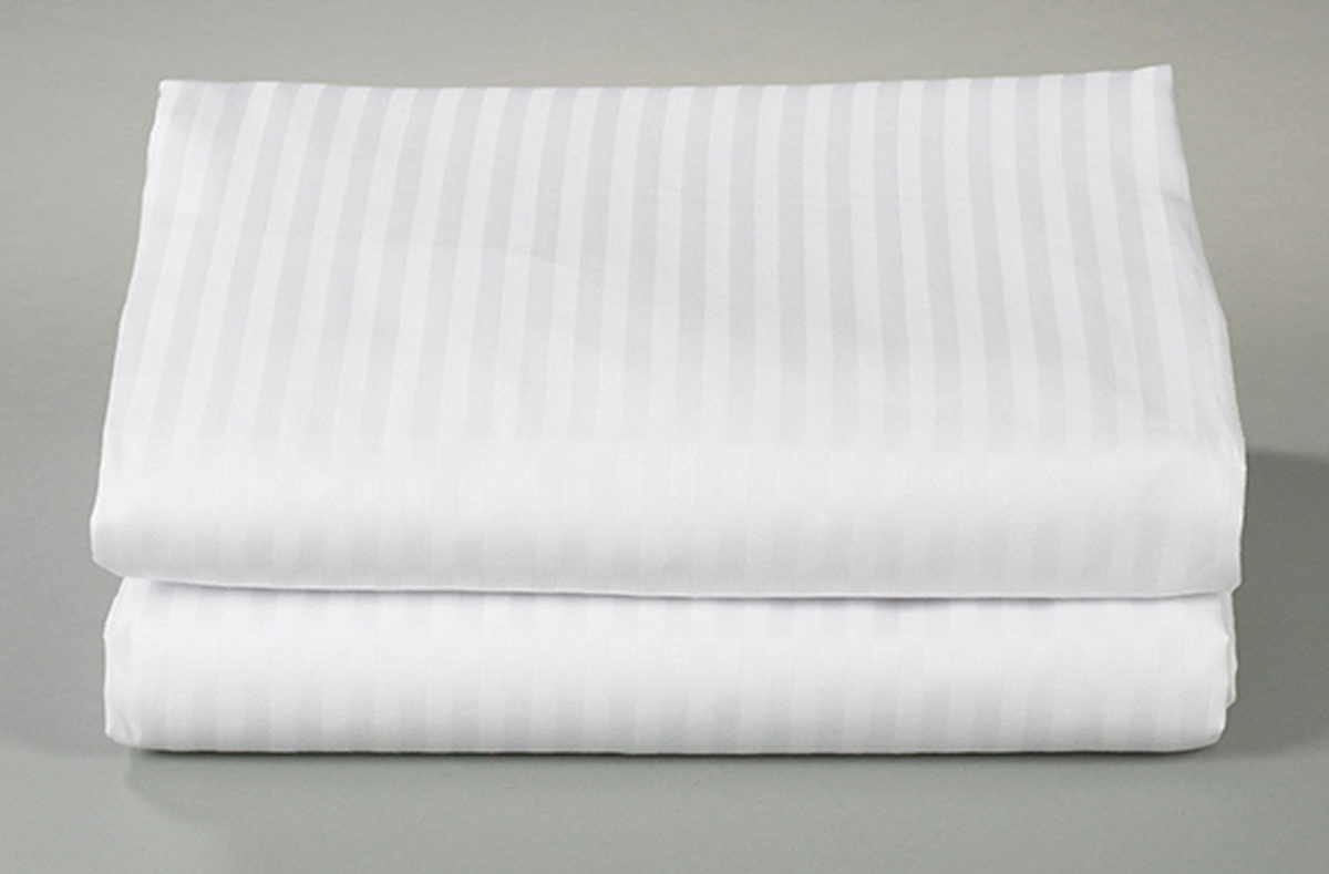 Fitted Sheets Deep Pocket Hospitality - 310 Thread Count - Satin Stripe