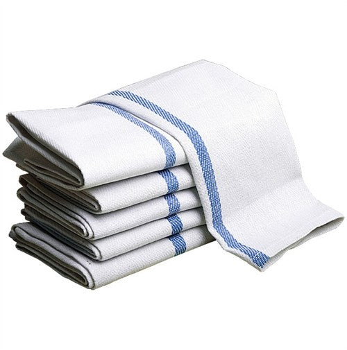 Cooks Linen Windowpane Stripe Kitchen Towels 12-Pack, Cotton, 15 x 25 in., Six Stripe Colors, Buy A 12-Pack or Buy A Case of 144, Tan